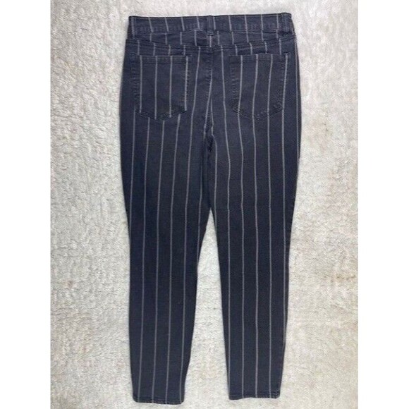 Tinsel Size 30 Womens Jeans High Rise Ankle Black Stripe Stretch - Picture 3 of 3